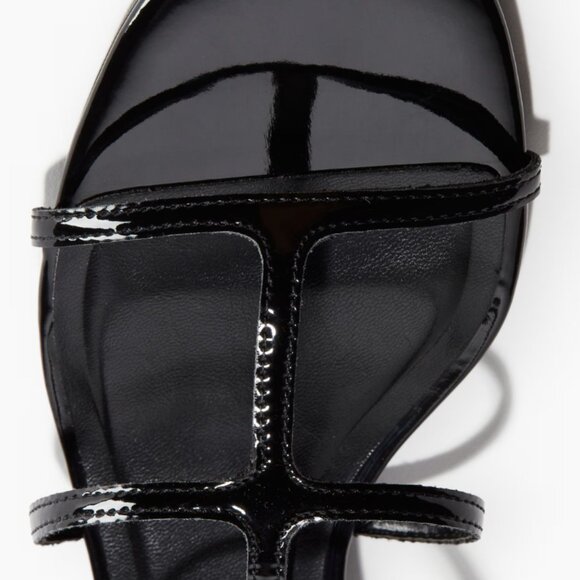 H&M Strappy Black Patent Sandals - Picture 2 of 5